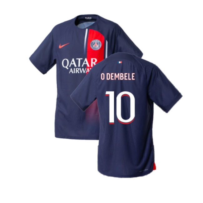 2023-2024 PSG Home Match Player Version Shirt (O Dembele 10) — Shop Online