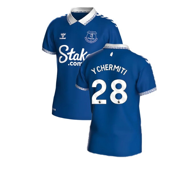 2023-2024 Everton Home Shirt (Y Chermiti 28) — Shop Now