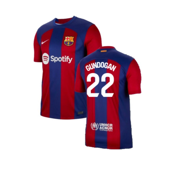 2023-2024 Barcelona Home Shirt (Gundogan 22) — Shop Now