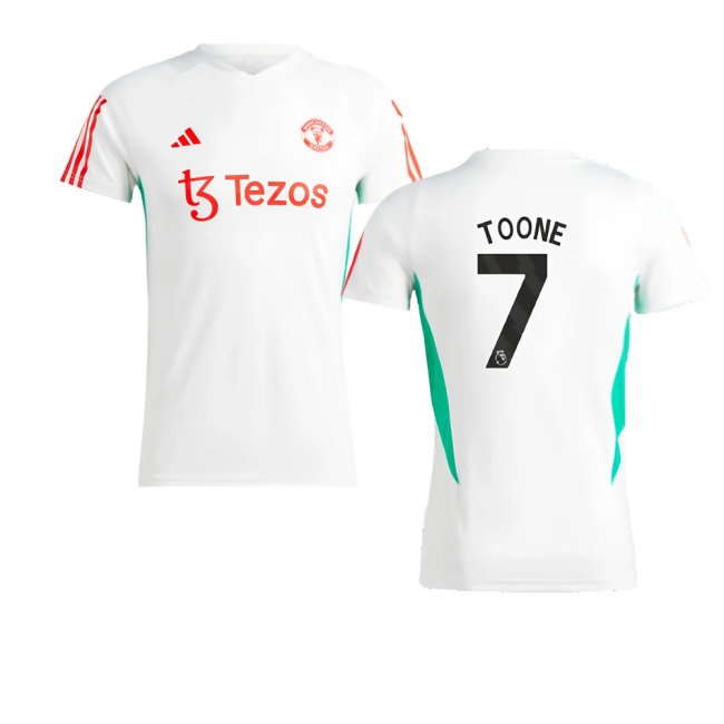 2023-2024 Man Utd Training Jersey (White) - Ladies (Toone 7) — Shop Online