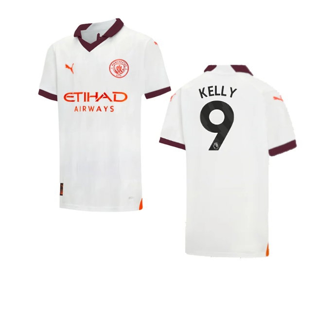 2023-2024 Man City Away Shirt (Kids) (Kelly 9) — Buy Now