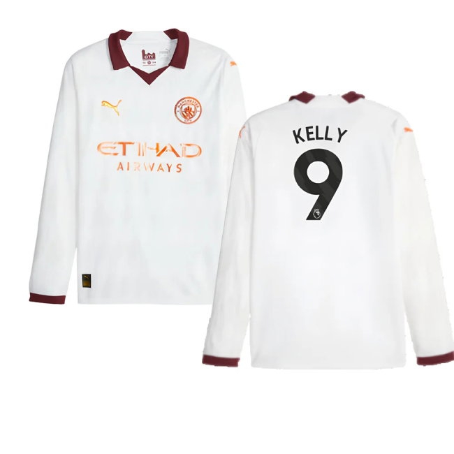 2023-2024 Man City Long Sleeve Away Shirt (Kelly 9) — Buy Online