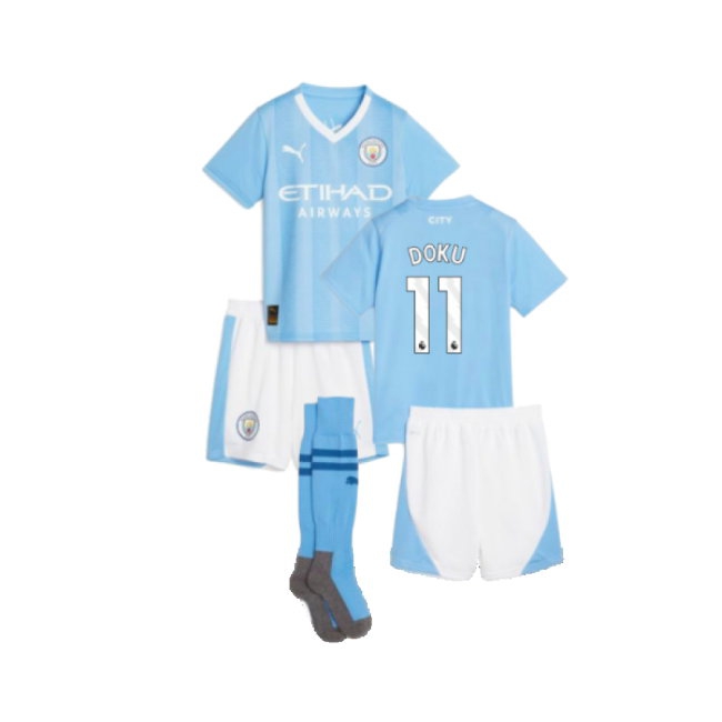 2023-2024 Man City Home Mini Kit (Doku 11) — Shop Online