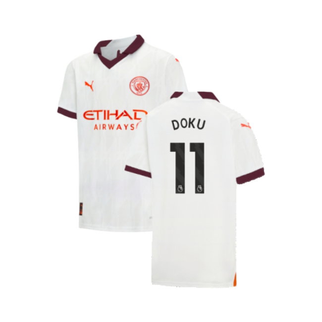 2023-2024 Man City Away Shirt (Kids) (Doku 11) — Buy Now