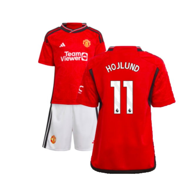 2023-2024 Man Utd Home Mini Kit (Hojlund 11) — Shop Online