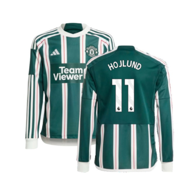 2023-2024 Man Utd Away Long Sleeve Shirt (Kids) (Hojlund 11) — Buy Online