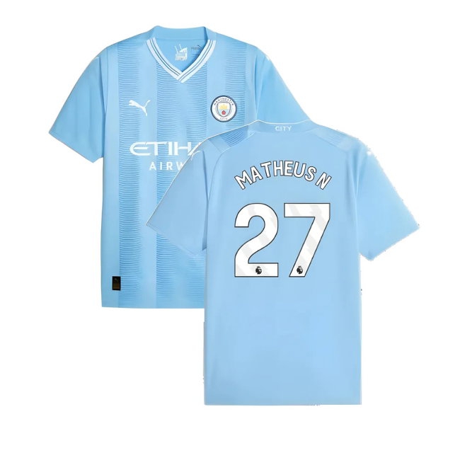 2023-2024 Man City Home Shirt (Matheus N 27) — Shop Now