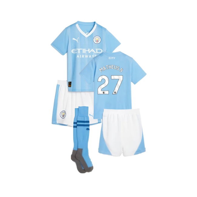 2023-2024 Man City Home Mini Kit (Matheus N 27) — Buy Online