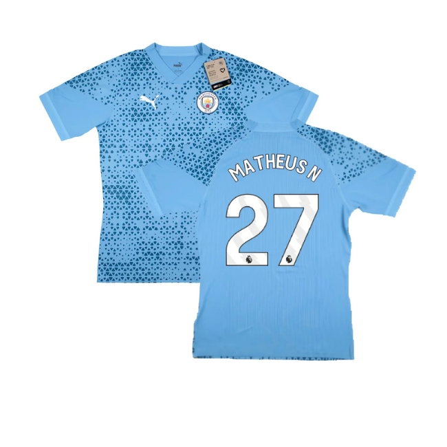 2023-2024 Man City Training Jersey Pro (Light Blue) (Matheus N 27) — Shop Now