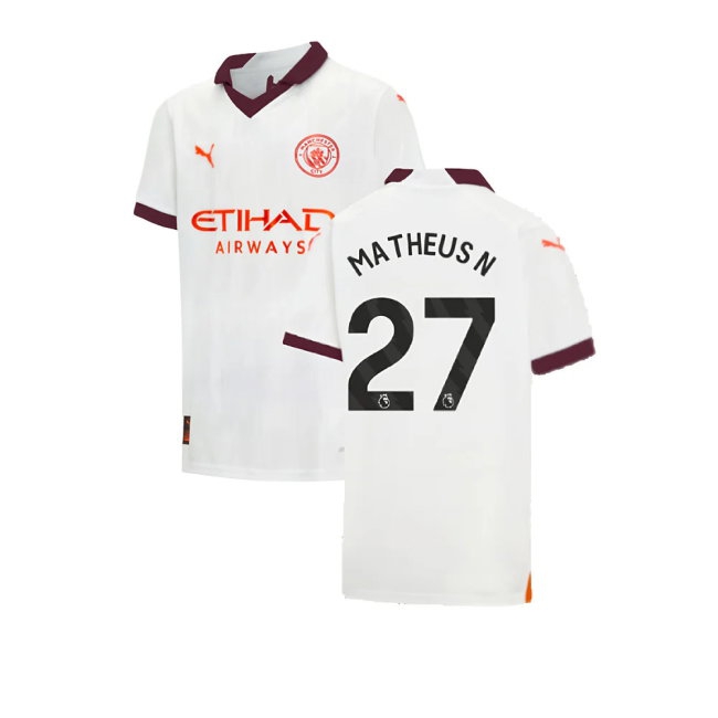 2023-2024 Man City Away Shirt (Kids) (Matheus N 27) — Buy Now