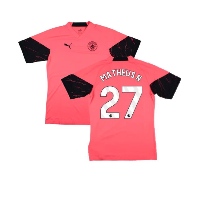 2023-2024 Man City Training Jersey Pro (Sunset Glow) (Matheus N 27) — Buy Now