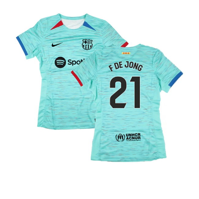 2023-2024 Barcelona Third Shirt (Womens) (F De Jong 21) — Shop Now