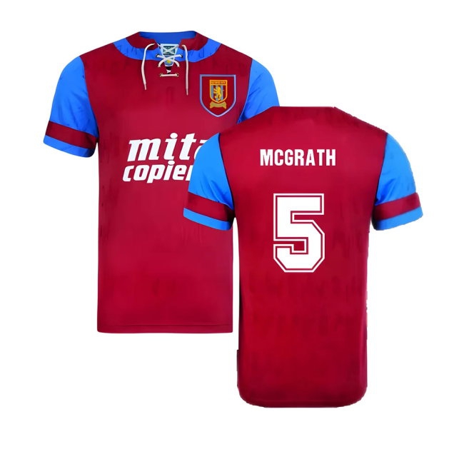 Score Draw Aston Villa 1992 Retro Football Shirt (McGrath 5) — Shop Now