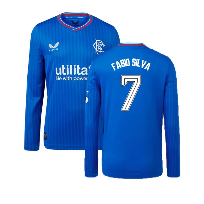 2023-2024 Rangers Long Sleeve Home Shirt (Kids) (Fabio Silva 7) — Buy Online