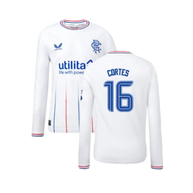 2023-2024 Rangers Away Long Sleeve Shirt (Kids) (Cortes 16) — Buy Online
