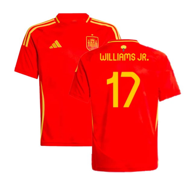 2024-2025 Spain Home Shirt (Kids) (Williams JR. 17) — Shop Online
