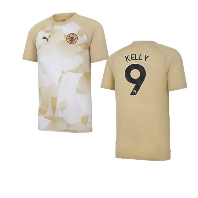 2023-2024 Man City Prematch SS Jersey (Granola) (Kelly 9) — Buy Online
