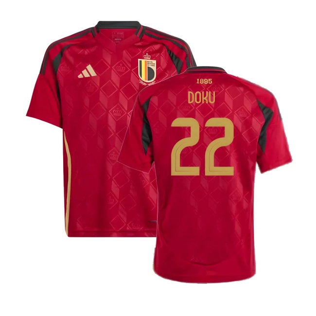 2024-2025 Belgium Home Shirt (Kids) (Doku 22) — Buy Now