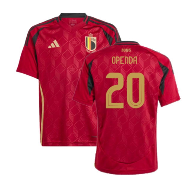 2024-2025 Belgium Home Shirt (Kids) (Openda 20) — Shop Now