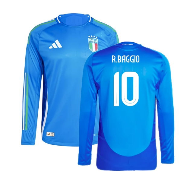 2024-2025 Italy Player Version Long Sleeve Home Shirt (R.BAGGIO 10) — Buy Now