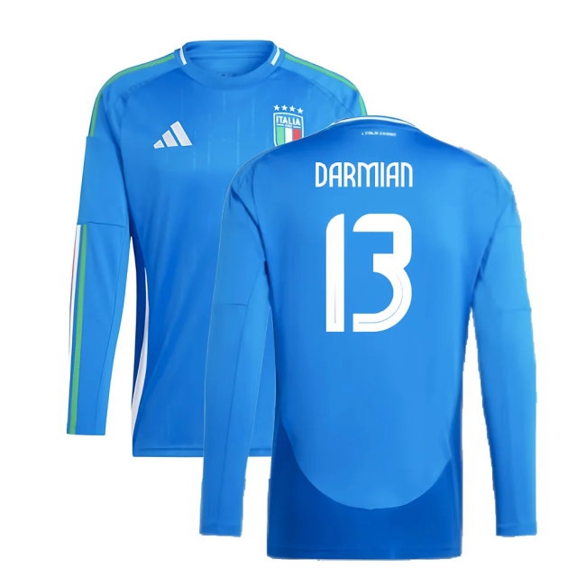 2024-2025 Italy Long Sleeve Home Shirt (DARMIAN 13) — Buy Online