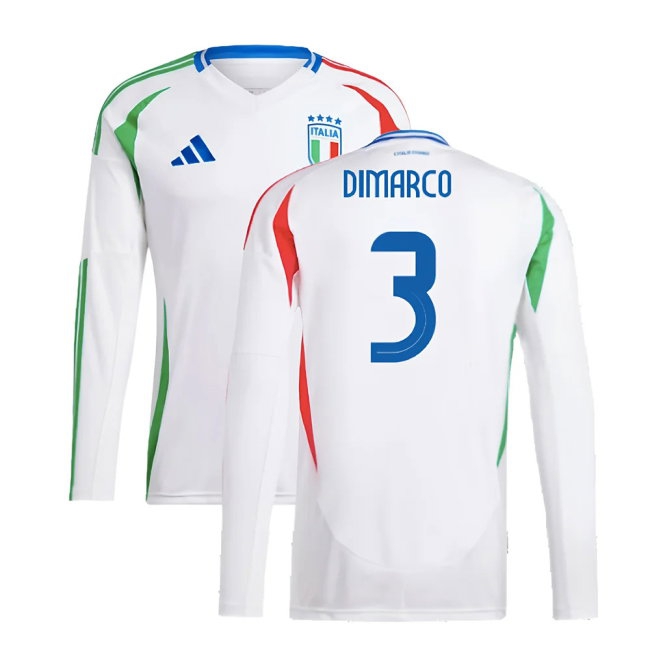 2024-2025 Italy Long Sleeve Away Shirt (DIMARCO 3) — Buy Now