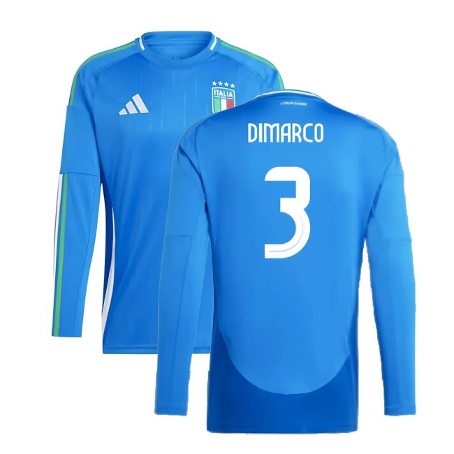 2024-2025 Italy Long Sleeve Home Shirt (DIMARCO 3) — Buy Now