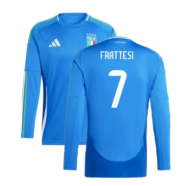 2024-2025 Italy Long Sleeve Home Shirt (FRATTESI 7) — Shop Online