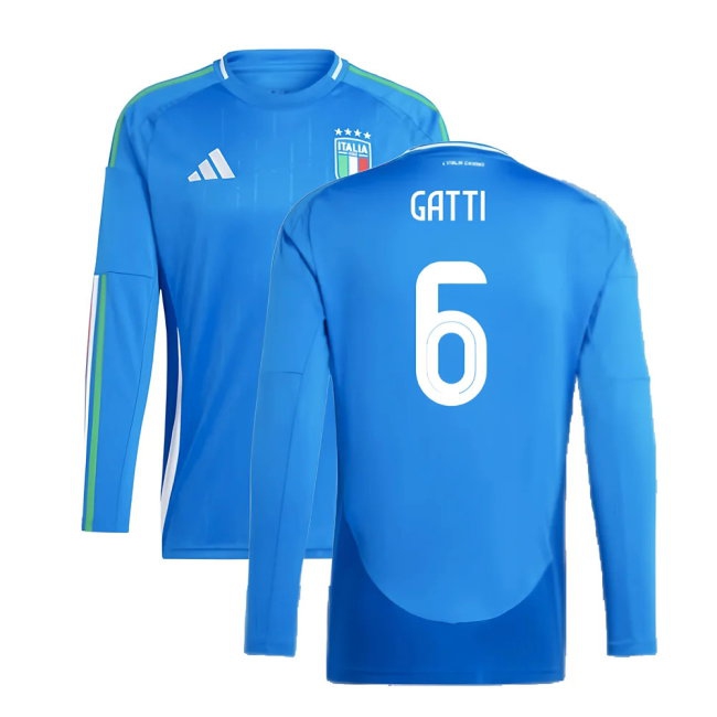 2024-2025 Italy Long Sleeve Home Shirt (GATTI 6) — Buy Online