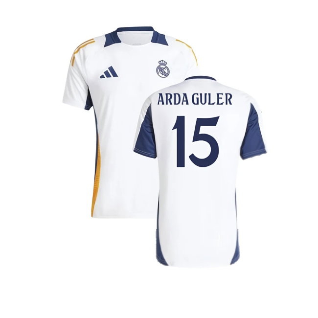 2024-2025 Real Madrid Training Tee (White) (Arda Guler 15) — Shop Now