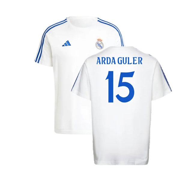 2024-2025 Real Madrid DNA Tee (White) (Arda Guler 15) — Buy Online