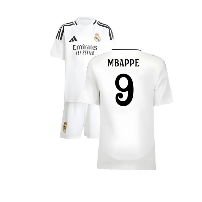 2024-2025 Real Madrid Home Mini Kit (Mbappe 9) — Shop Now