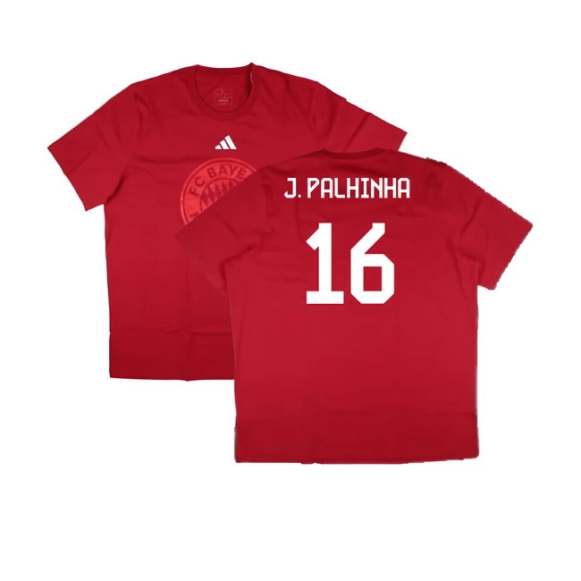 2024-2025 Bayern Munich DNA Graphic Tee (Red) (J. Palhinha 16) — Shop Now