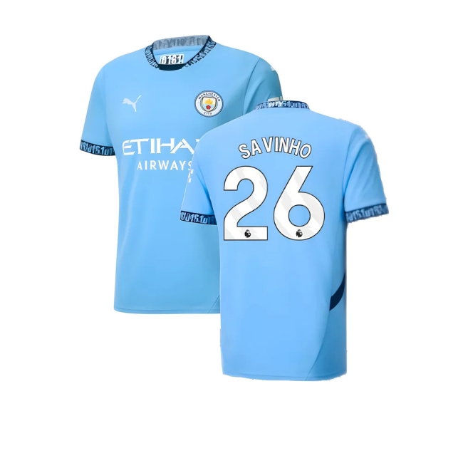 2024-2025 Man City Home Shirt (Savinho 26) — Shop Now