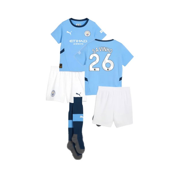 2024-2025 Man City Home Mini Kit (Savinho 26) — Shop Now
