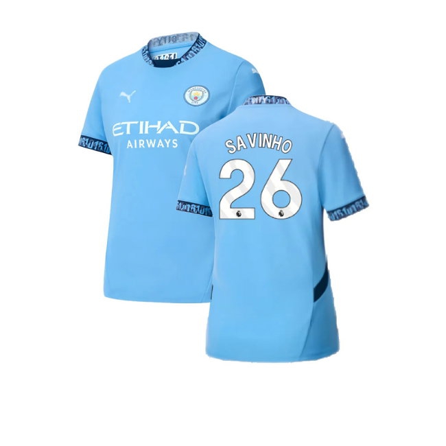 2024-2025 Man City Home Shirt (Womens) (Savinho 26) — Shop Online