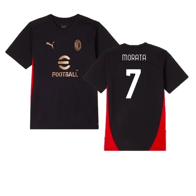 2024-2025 AC Milan Training Shirt (Black) - Kids (Morata 7) — Shop Now