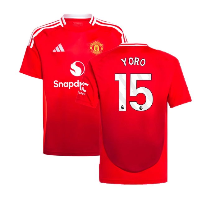 2024-2025 Man Utd Home Shirt (Kids) (Yoro 15) — Shop Now