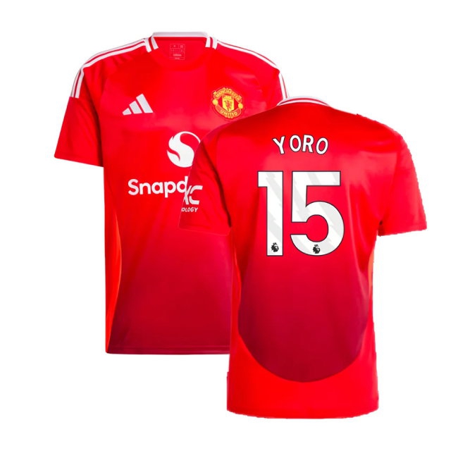 2024-2025 Man Utd Home Shirt (Yoro 15) — Shop Now