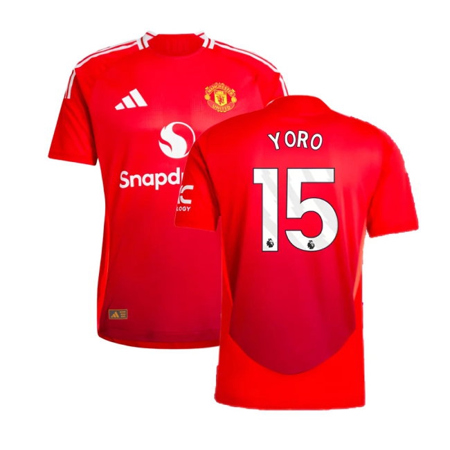 2024-2025 Man Utd Player Version Home Shirt (Yoro 15) — Shop Now