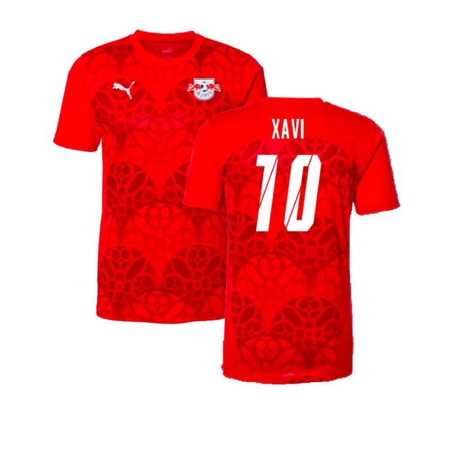 2024-2025 Red Bull Leipzig Pre-Match Shirt (Red) (Xavi 10) — Shop Now