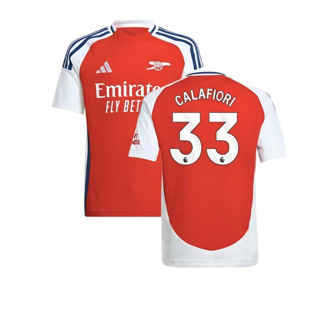 2024-2025 Arsenal Home Shirt (Kids) (Calafiori 33) — Buy Online