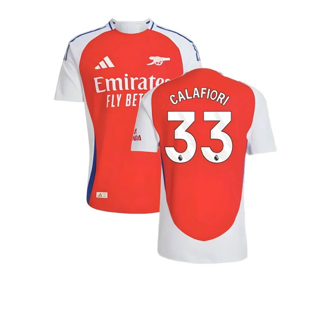 2024-2025 Arsenal Player Version Home Shirt (Calafiori 33) — Shop Online