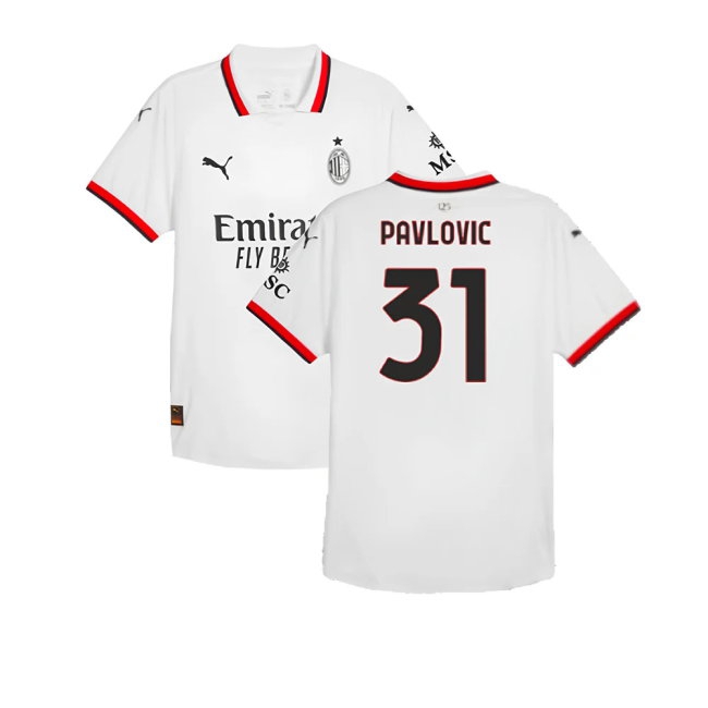 2024-2025 AC Milan Away Player Version Shirt (Pavlovic 31) — Buy Now