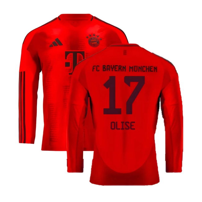 2024-2025 Bayern Munich Long Sleeve Home Shirt (Olise 17) — Shop Now