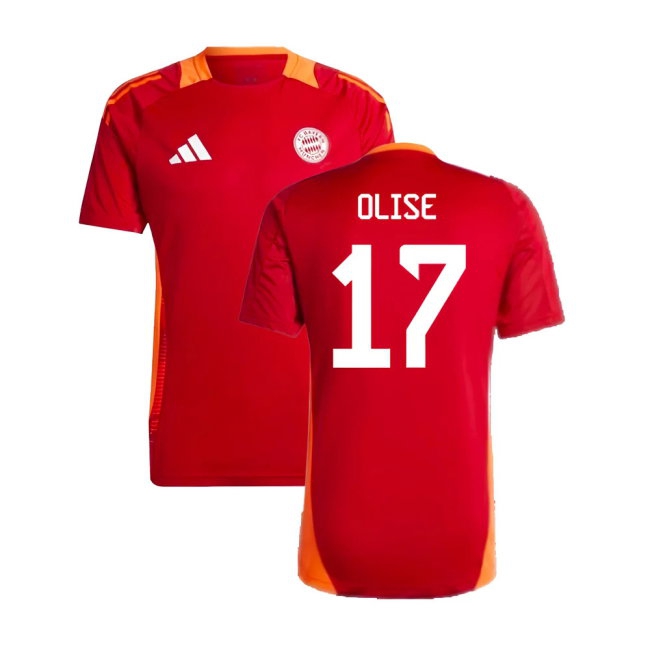 2024-2025 Bayern Munich Training Shirt (Red) (Olise 17) — Buy Now