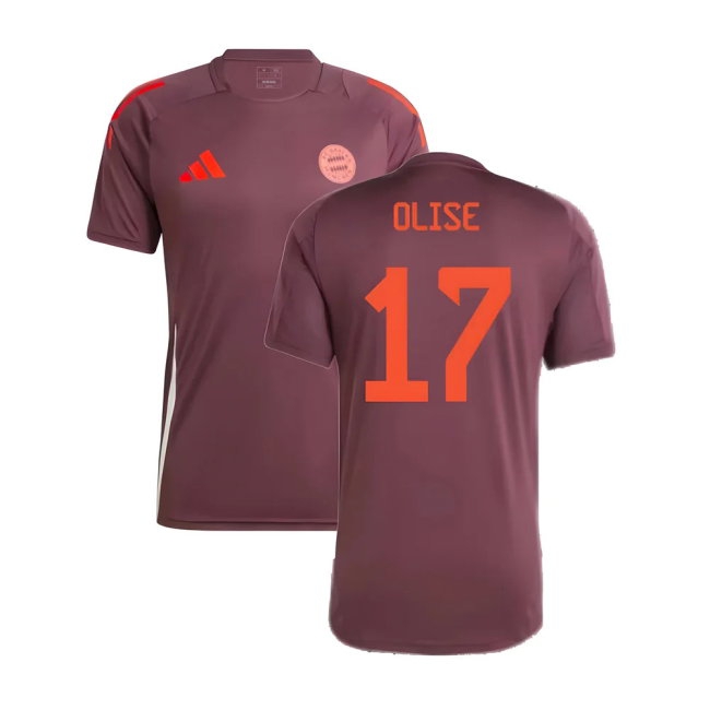 2024-2025 Bayern Munich Training Shirt (Shadow Maroon) (Olise 17) — Buy Now