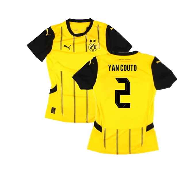 2024-2025 Borussia Dortmund Home Shirt (Ladies) (Yan Couto 2) — Shop Online