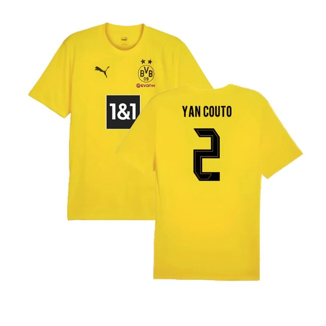 2024-2025 Borussia Dortmund Training Shirt (Yellow) (Yan Couto 2) — Buy Online