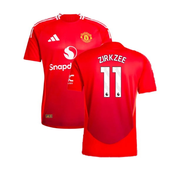 2024-2025 Man Utd Player Version Home Shirt (Zirkzee 11) — Shop Now